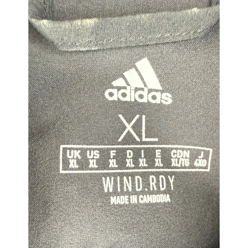 Adidas Mens WIND.RDY Full Zip Jacket Black Windbreaker XL Training Coat
